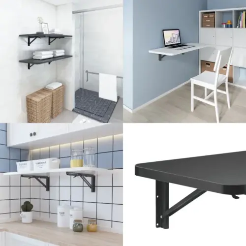 Alternative view of Maclean Wall-Mounted Folding Shelf Bracket MC-876