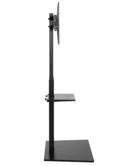 Alternative view of Maclean Slim TV Floor Stand Wit h Shelf MC-865