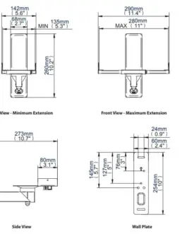 Alternative view of B-Tech AV Mounts VENTRY - Wall clips for BT77 / W loudspeakers