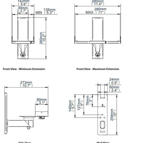 Alternative view of B-Tech AV Mounts VENTRY - Wall clips for BT77 / W loudspeakers