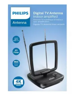 Alternative view of Philips Indoor antenna 1.8m DVB-T/T2 ready червен