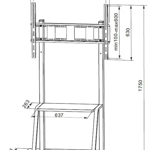 Alternative view of Techly Stojak LCD 55-100cali 150KG