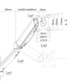 Alternative view of Neomounts  Wall mount WL70-450BL11