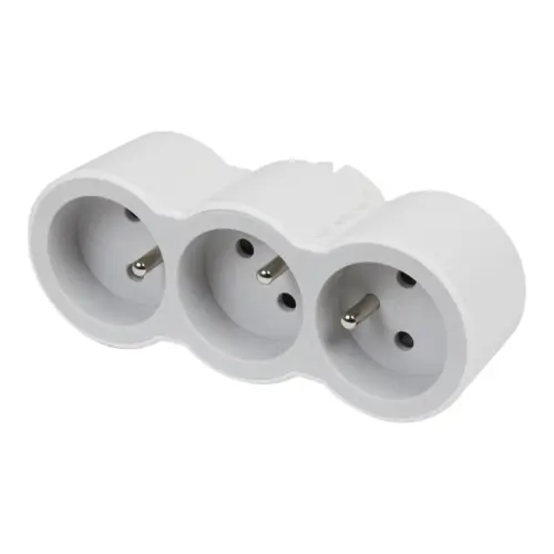 Alternative view of Legrand Plug-in splitter 3x2P+Z B/S 049433