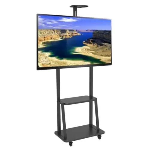 Alternative view of Techly Mobile TV stand 32-70 inches 60kg with a shelf