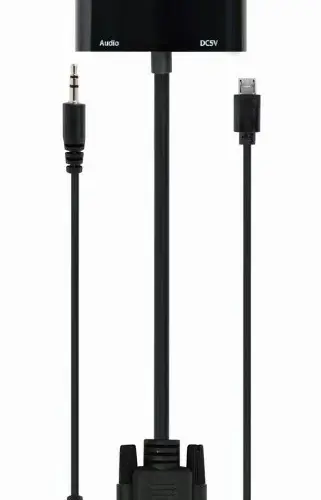 Gembird Signal конвертор VGA to HDMI + VGA черен 15 cm
