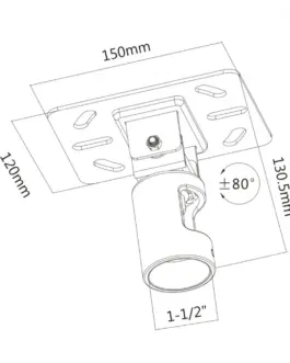 Alternative view of Maclean Adjustable Ceiling Mount Plat MC-886