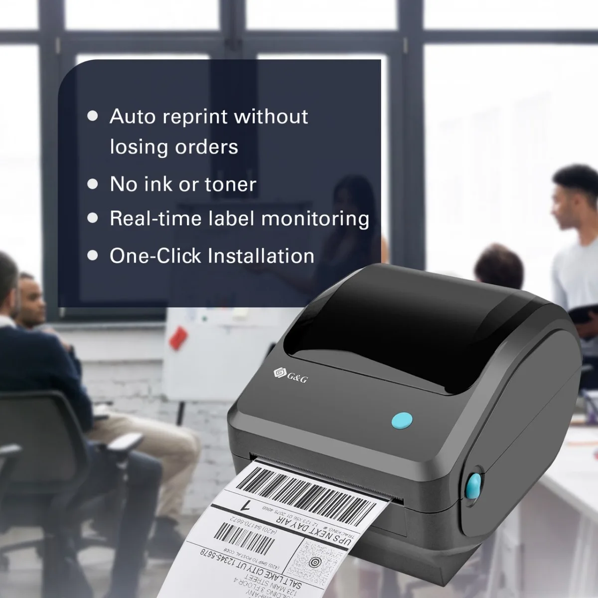 ЕТИКЕТЕН ПРИНТЕР - DESKTOP BARCODE PRINTER G&G - USB+Bluetooth+WiFi - PN TD-401T (TD401T) - Image 149