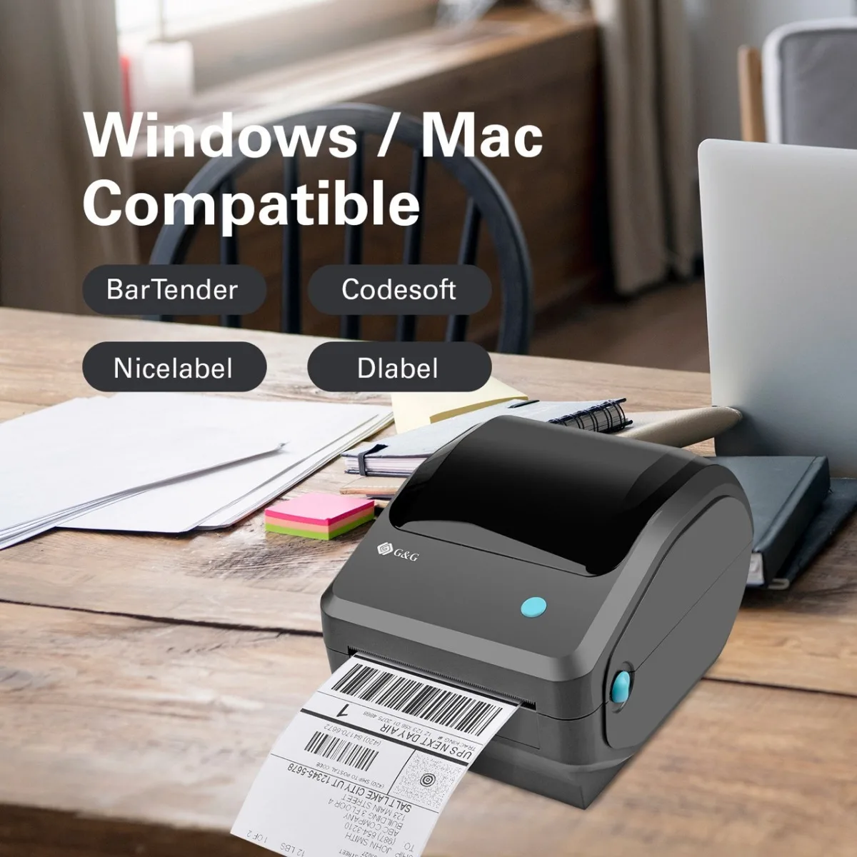 ЕТИКЕТЕН ПРИНТЕР - DESKTOP BARCODE PRINTER G&G - USB+Bluetooth+WiFi - PN TD-401T (TD401T) - Image 105