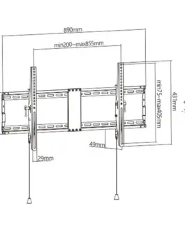 Alternative view of Gembird TV Wall Mount 43-90 inch tilt