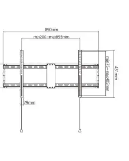 Alternative view of Gembird TV Wall Mount 43 - 90 inch 70 kg fixed
