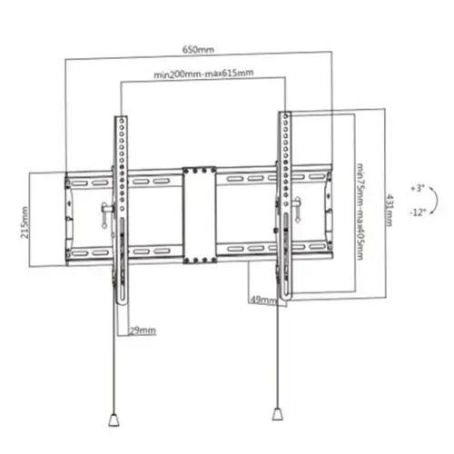 Alternative view of Gembird TV Wall Mount 37 -80 inch tilt