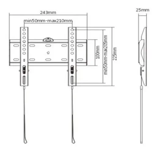 Alternative view of Gembird TV wall mount (fixed), 23 inches-42 inches (30 kg)
