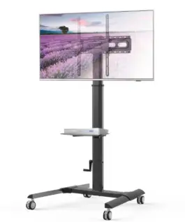 Alternative view of Techly Mobile LCD/LED stand 32-70 inches, 40 kg with a shelf