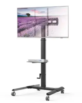 Alternative view of Techly Mobile LCD/LED stand 32-70 inches, 40 kg with a shelf