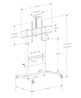 Techly Mobile Stand for Interactive бялboards 52-110 inches