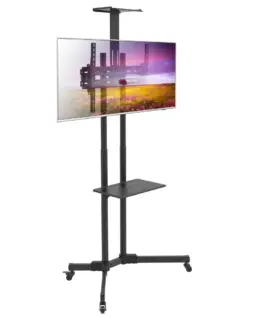 Alternative view of Techly Mobile stand for TV 37-70 inches, 50 kg, 2 shelves