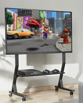 Alternative view of Techly Mobile TV stand 45-90 inches, 60 kg, AV shelf