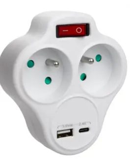 Maclean Splitter dual socket x2 USB MCE336 type E