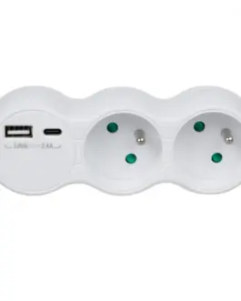 Maclean Splitter double socket MCE339 type E