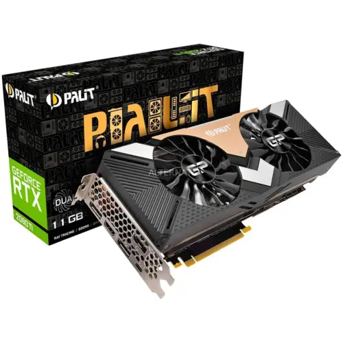 Видео карта PALIT Video Card GeForce RTX 2080Ti nVidia Dual 11GB GDDR6352bit HDMIDP1.4x3 USB TypeC part#