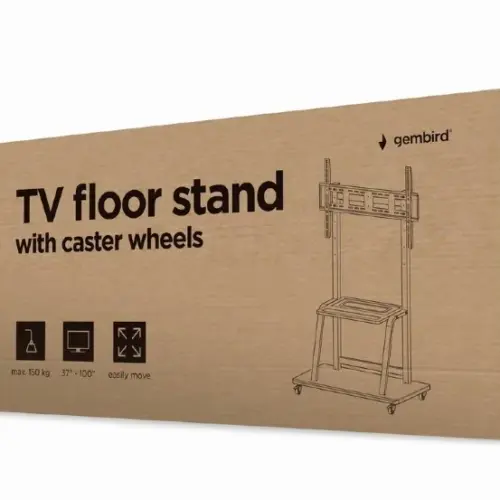 Alternative view of Gembird TV rack 37-100 inches on wheels