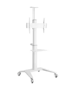 Gembird Aluminum TV floor stand w/wheels бял 37-70