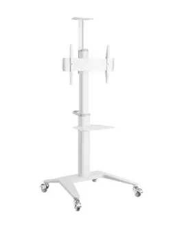 Gembird Aluminum TV floor stand w/wheels бял 37-70