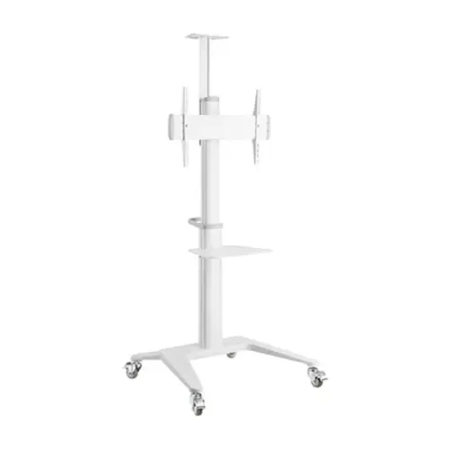 Gembird Aluminum TV floor stand w/wheels бял 37-70