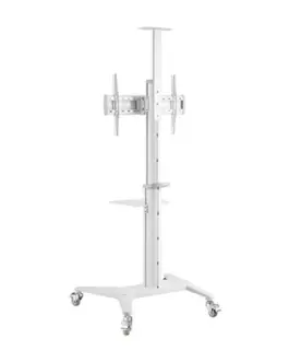 Alternative view of Gembird Aluminum TV floor stand w/wheels бял 37-70