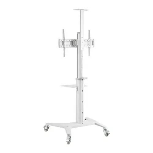 Alternative view of Gembird Aluminum TV floor stand w/wheels бял 37-70