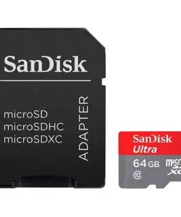 Карта памет SanDisk High Endurance microSDXC 64GB + SD Adapter - for dash cams & home monitoring up to 5000 Hours Full H