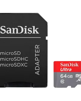Карта памет SanDisk High Endurance microSDXC 64GB + SD Adapter - for dash cams & home monitoring up to 5000 Hours Full H
