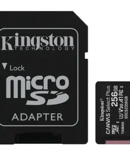Карта памет Kingston 256GB micSDXC Canvas Select Plus 100R A1 C10 Card + ADP