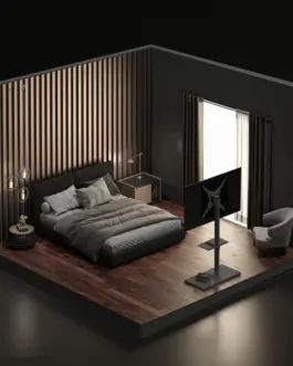 Alternative view of Maclean TV stand with bracket 23-55 35kg MC-972