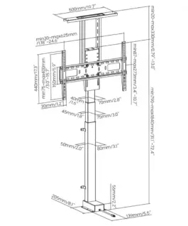Maclean Smart electric TV lift TUYA MC-866T 37-80 inches
