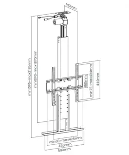 Alternative view of Maclean Motorized Floor Ceiling TV Lift 32-55 inches MC-976