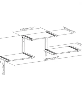 Alternative view of Maclean Three-level Modular Shelves 30kg MC-974