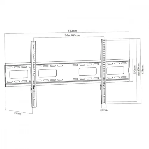 Alternative view of Maclean TV Wall mount 43-120 120kg MC-420