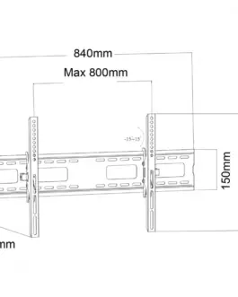 Alternative view of Maclean TV Wall Mount 43-100 80kg mc-423