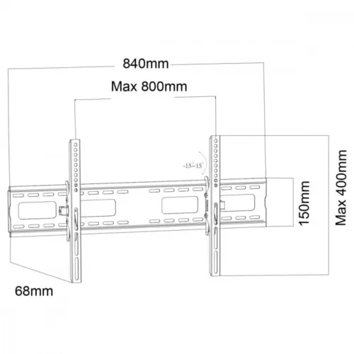 Alternative view of Maclean TV Wall Mount 43-100 80kg mc-423