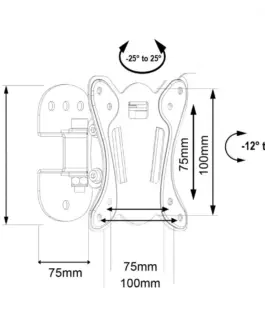 Alternative view of Maclean TV WAll Mount 13-32 30kg MC-415 VESA100x100