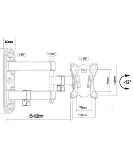 Alternative view of Maclean TV/Monitor wall mount 13-32 30kg MC-417