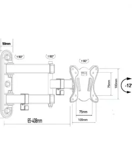 Alternative view of Maclean TV/Monitor wall mount 13-32 30kg MC-417