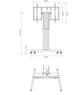 Alternative view of Neomounts Motorised floor stand PLASMA-M2500T черен 150KG 42-100 инча 400x200-800x600 H:91-141cm