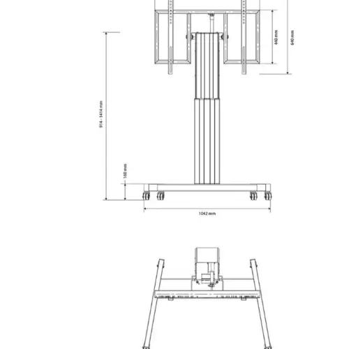Alternative view of Neomounts Motorised floor stand PLASMA-M2500T черен 150KG 42-100 инча 400x200-800x600 H:91-141cm
