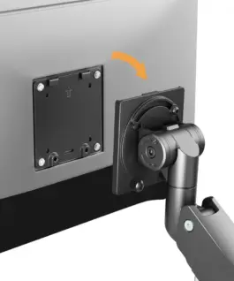 Alternative view of Maclean Monitor mount 27kg double arm MC-968