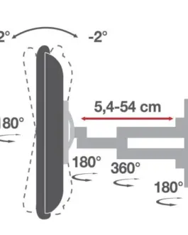 Alternative view of Techly TV wall mount 40-65-inch 35kg