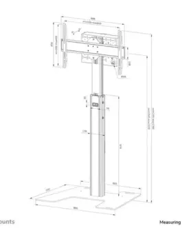 Alternative view of Neomounts Display Floor Stand FL45S-825BL1 37-75 inch solid steel floor h:104-157mm 5 year G