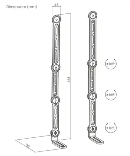 Alternative view of Maclean Universal VESA mount for soundbar MC-335